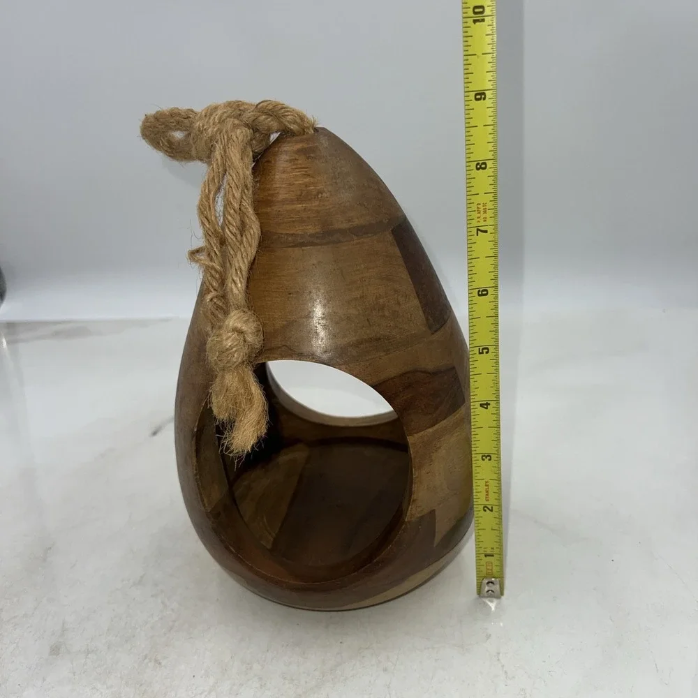 Smith & Hawken Bird Hanging Planter Solid Wood Beautiful 8.5